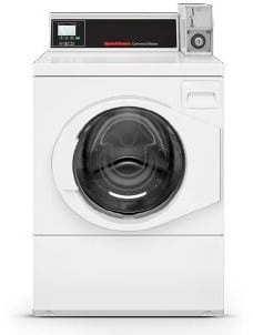 Speed Queen Sfnncrsp115tw02 27 Inch Commercial Front Load Washer With 4 Compartment Dispenser Quantum Controls 1 200 Rpm Spin Speed 4 Cycles Balancing Technology Large Door Opening High Capacity Meter Case Stainless Steel Tub