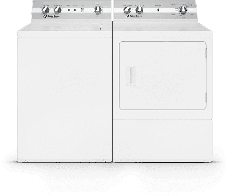 Speed Queen SQWADRE50031 Side-by-Side Washer & Dryer Set with Top Load  Washer and Electric Dryer in White