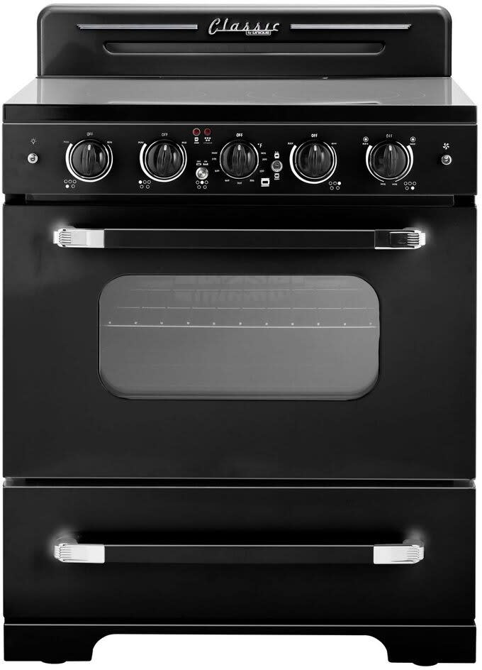 Unique Appliances UGP30CRECB 30 Inch Freestanding Electric Range with 5  Elements, 3.9 cu. ft. Oven Capacity, Storage Drawer, Convection Oven, and  ETL Listed: Midnight Black