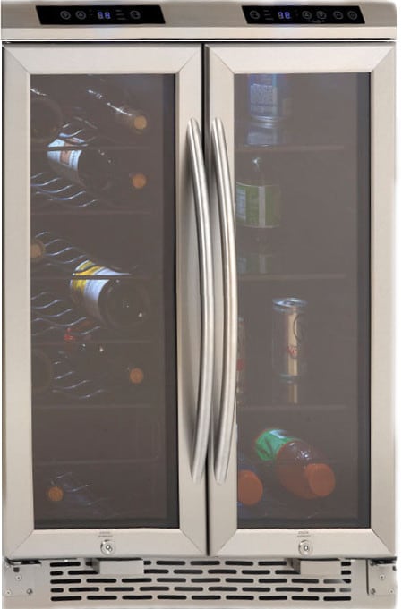 24 Inch Undercounter Side by Side Dual Zone Wine/Beverage Cooler