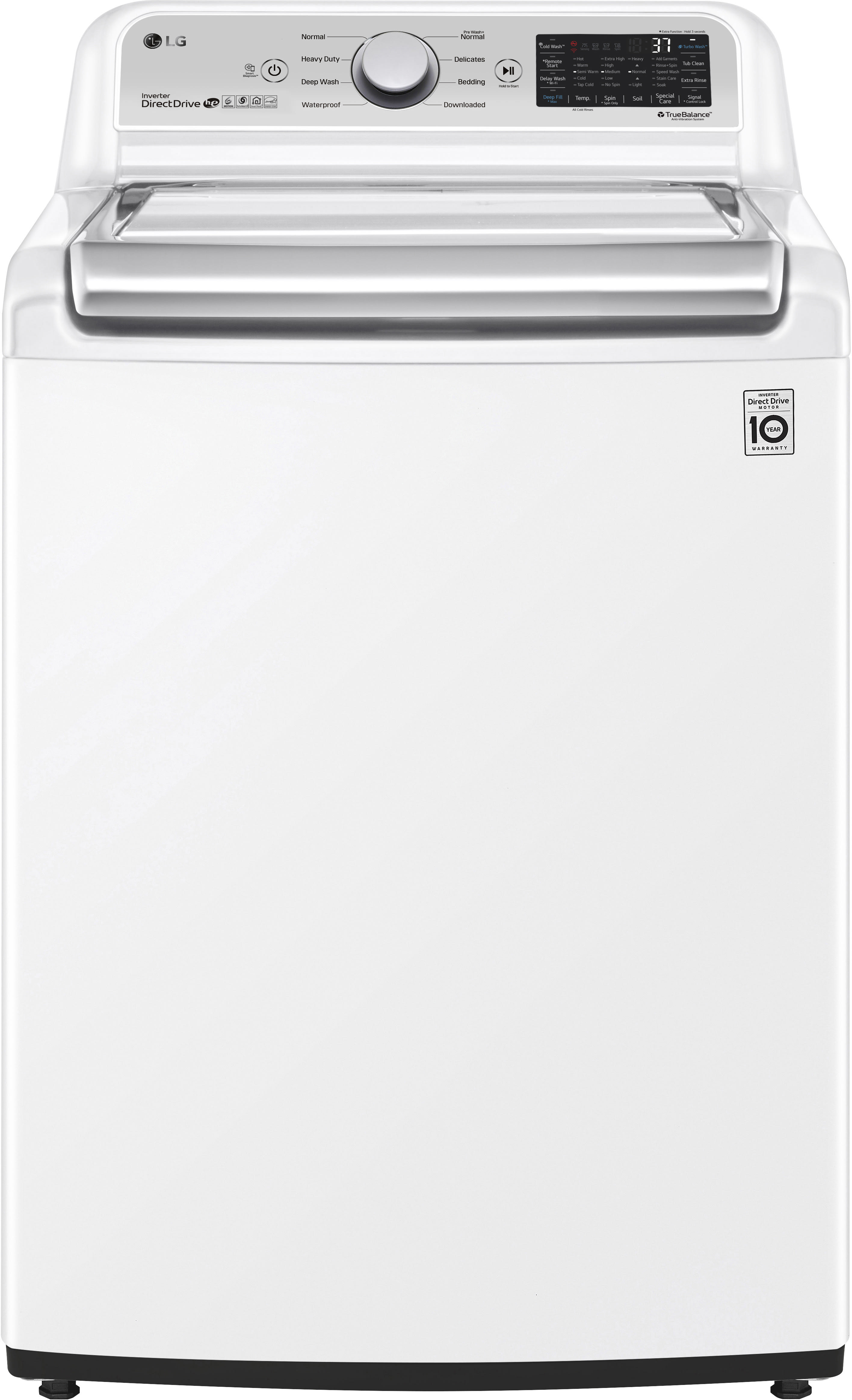 DLE7300WE by LG - 7.3 cu. ft. Ultra Large Capacity Smart wi-fi Enabled  Electric Dryer with Sensor Dry Technology