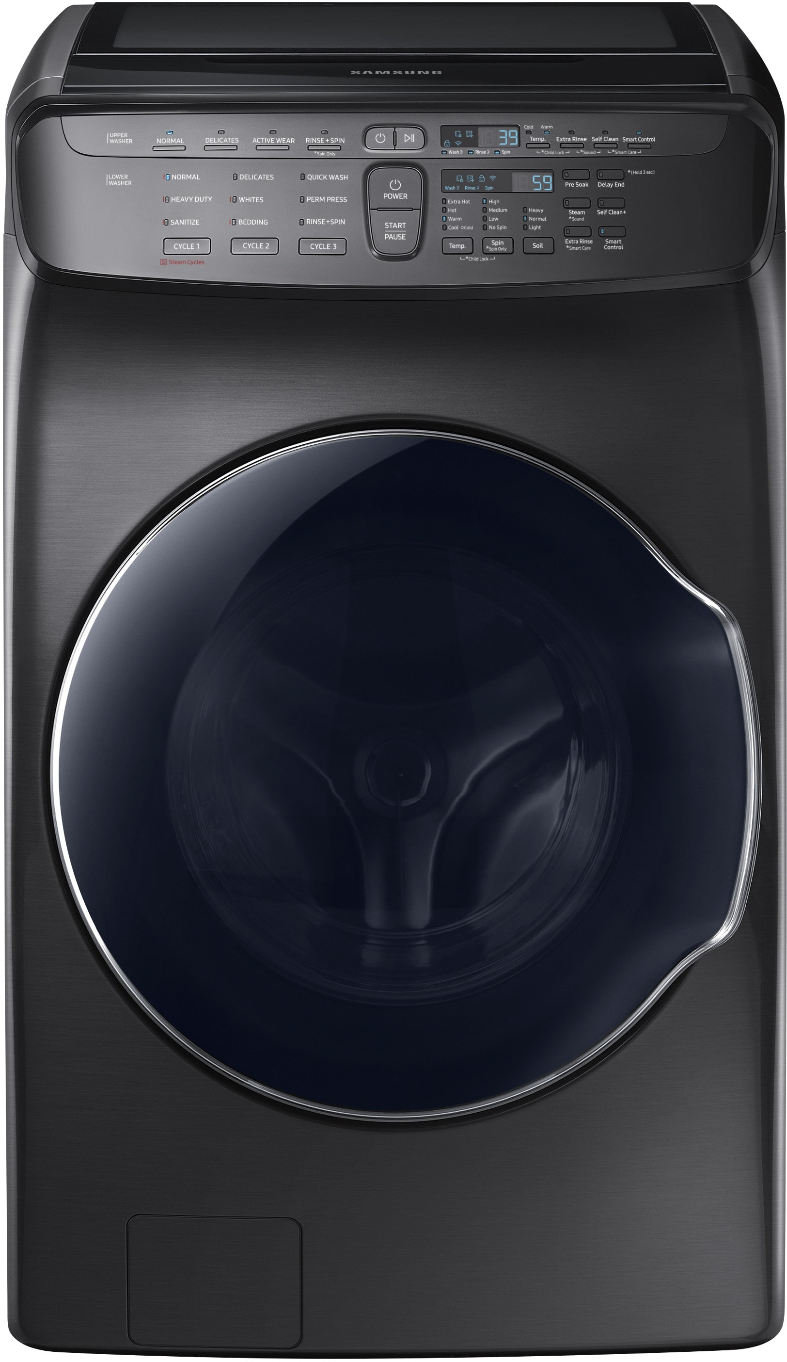 Samsung Wv55m9600av 27 Inch Flexwash Smart Washer With 5 5 Cu Ft