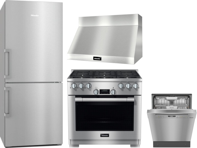 Miele MIELRAREFPAK002 4 Piece Kitchen Appliances Package with