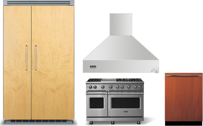 Viking VIRERARHDW33 4 Piece Kitchen Appliances Package with Side