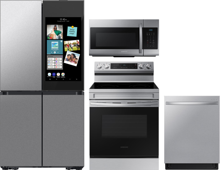Collage of RF23DB9900QD, NE63A6311SS, DW80B7071US, ME17R7021ES