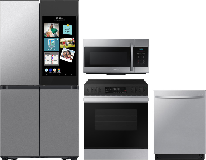 Collage of RF23DB9900QD, NSE6DG8100SR, DW80B7071US, ME17R7021ES