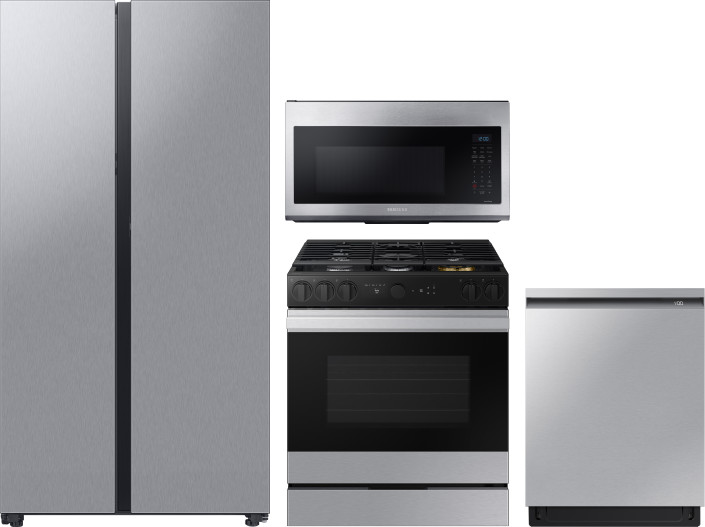 Collage of RS23CB7600QL, NSG6DG8500SR, DW80B7070US, MC17T8000CS