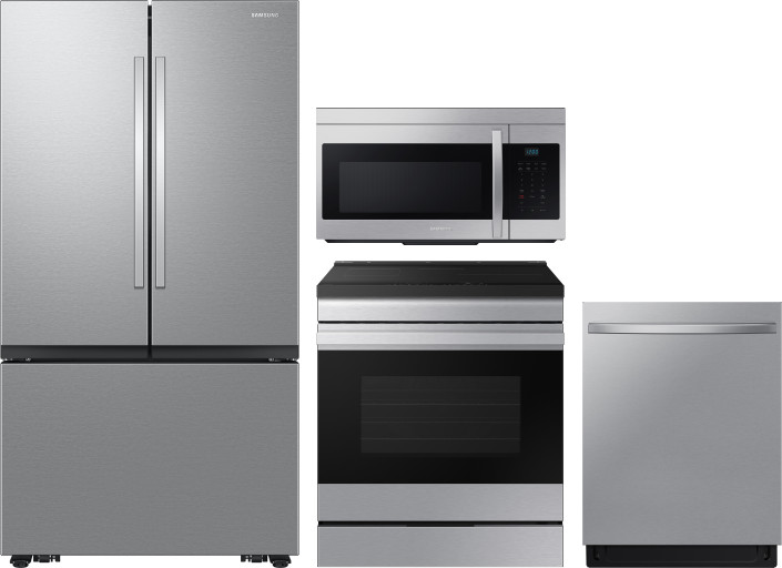 Collage of RF27CG5100SR, NSI6DG9500SR, DW80CG5451SR, ME16A4021AS