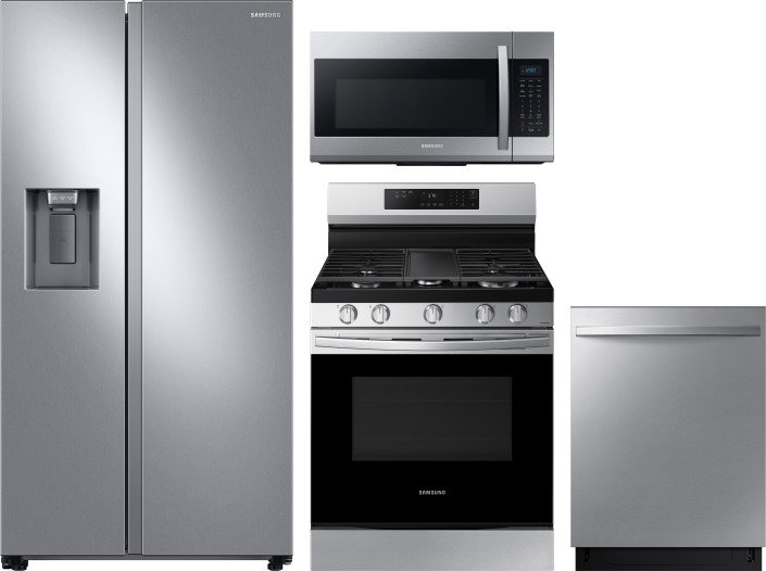 Collage of RS27T5200SR, NX60A6311SS, DW80CG4051SR, ME19R7041FS