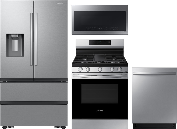 Collage of RF26CG7400SR, NX60A6311SS, DW80CG4051SR, ME21DG6300SR