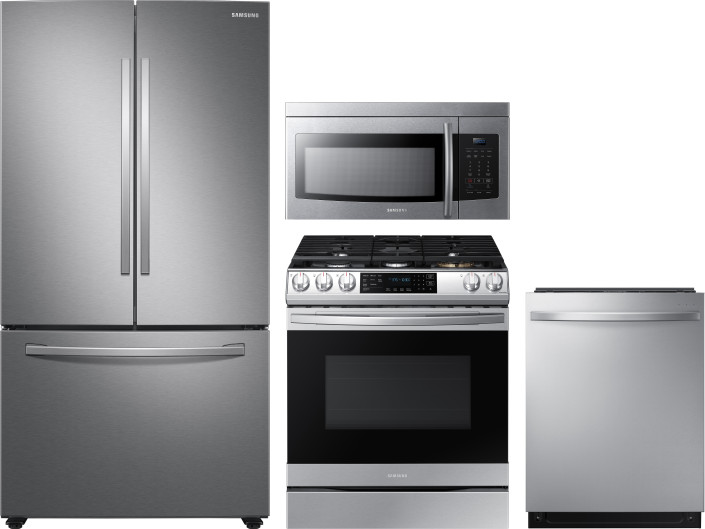 Collage of RF28T5021SR, NX60T8511SS, DW80R7061US, ME16K3000AS