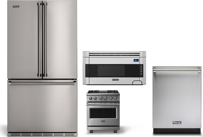 VARIG　 2機セット Viking VIRAMWREDW2 4 Piece Kitchen Appliances Package with Dual