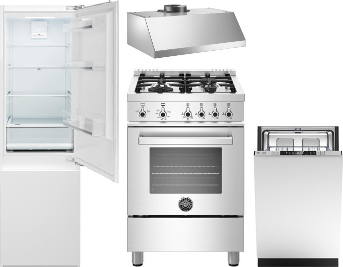 Bertazzoni BERERADWRH507 6 Piece Kitchen Appliances Package with Bottom