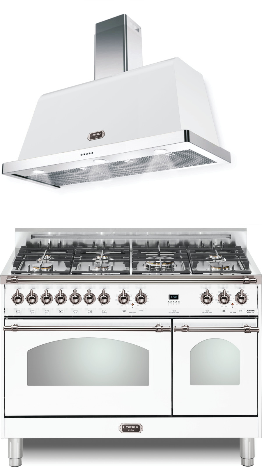LOFRA LORARH105 2 Piece Kitchen Appliances Package with Dual Fuel Range in Pearl AJ Madison