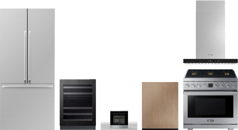Collage of DHD36U990IS, DOP36T86GLS, DDW24G9000AP, DRF365300AP, DRW24G7500APDA, DWS4000BB