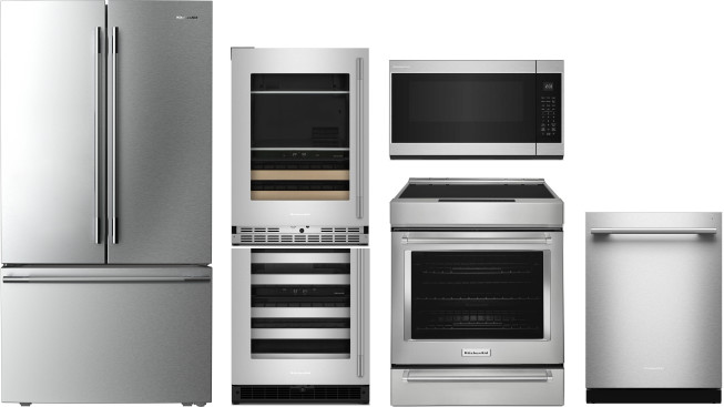 KitchenAid KAREFRAIMBC222 6 Piece Kitchen Appliances Package with