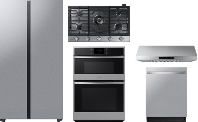 Collage of RS23CB7600QL, NA36N6555TS, NK36N7000US, NQ70CG600DSR, DW80B7071US