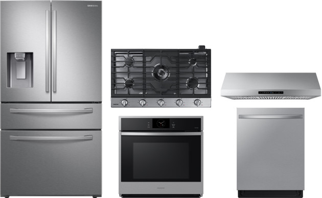 Collage of RF28R7201SR, NA36N6555TS, NK36N7000US, NV51CG600SSR, DW80CG5451SR