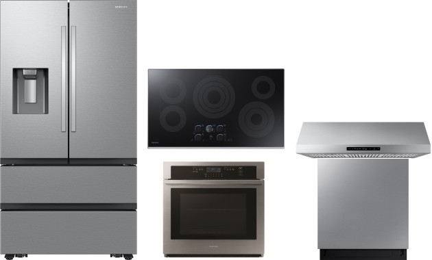 Collage of RF26CG7400SR, NV51T5511SS, NZ36K7570RS, DW80CG4021SR, NK36N7000US