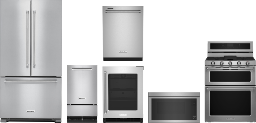 Collage of KRFC302ESS, KFGD500ESS, KDTM404KPS, KMMF330PSS, KURR214KSB, KUID308HPS