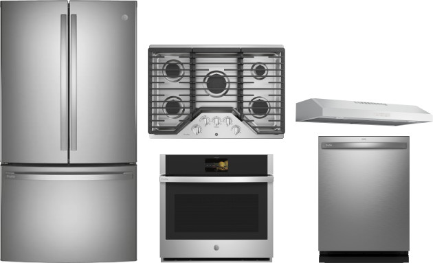 Collage of PWE23KYNFS, PGP7036SLSS, PTS7000SNSS, PDT715SYVFS, PVX7360SJSS