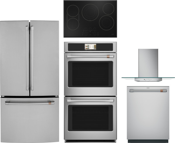 Cafe CAFRECTWODWRH8996 5 Piece Kitchen Appliances Package with