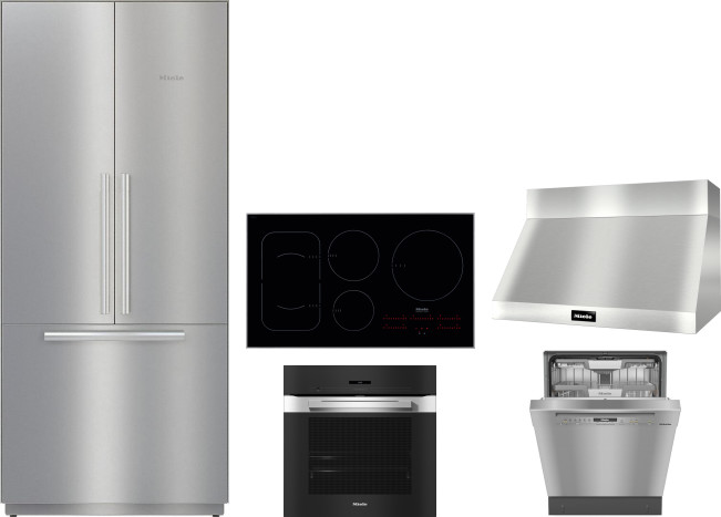 Miele MIELEREFWOPAK555 5 Piece Kitchen Appliances Package with