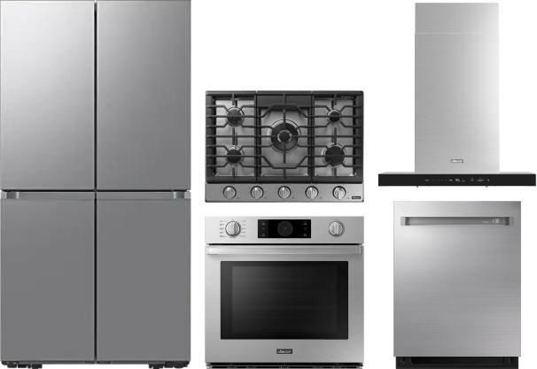 Collage of DRF36C500SR, DTG30P875NS, DOB30P977SS, DDW24M999US, DHD30U990WS