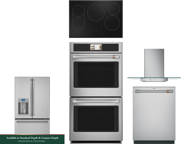 Cafe CAFRECTWODWRH8999 5 Piece Kitchen Appliances Package with