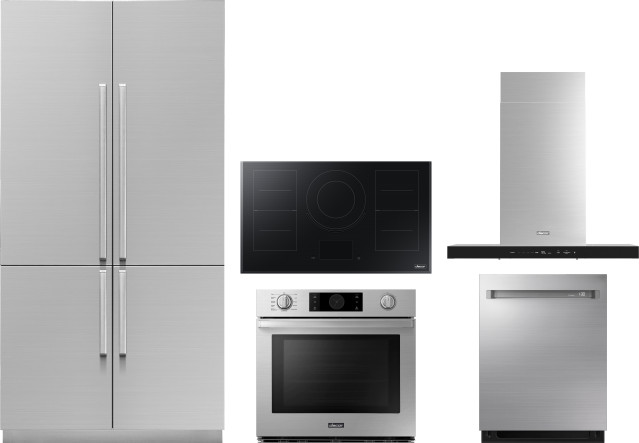Collage of DRF425300AP, DTI36M977BB, DOB30P977SS, DHD36U990WS, DDW24M999US