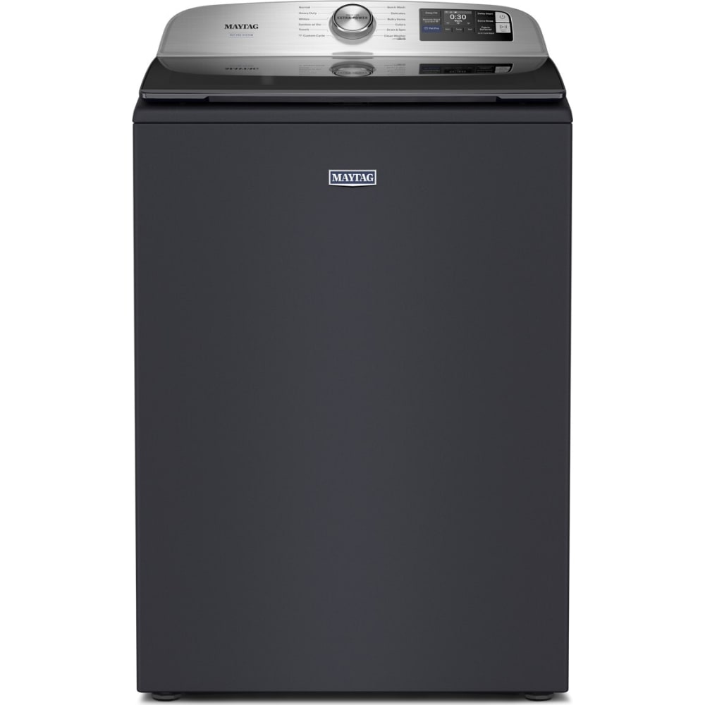 Maytag 6.0 Cu. Ft. Top Load Agitator Washer with Extra Power, Midnight Steel - MTW7205RF