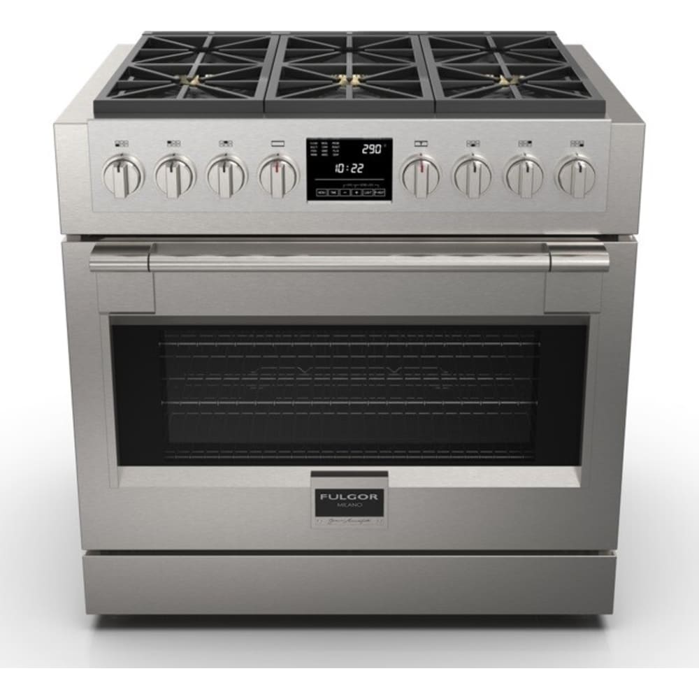 Fulgor Milano Sofia 36 Inch Professional Dual Fuel Range, Stainless Steel