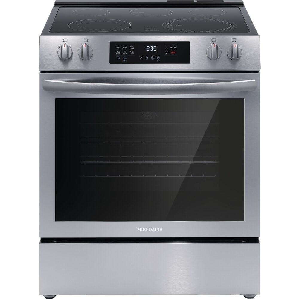 Frigidaire 30 Inch Slide-In Electric Range with Convection Bake, Stainless Steel - FCFE308CAS