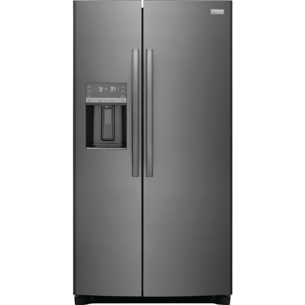 Frigidaire 36 Inch Counter-Depth Side-by-Side Refrigerator with 22.2 cu. ft. Capacity, Black Stainle