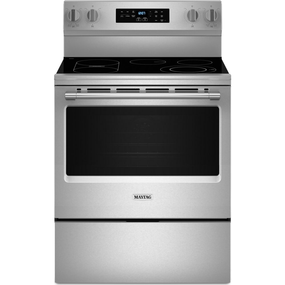 Maytag 30 Inch Electric Range with 5.3 cu. ft. Capacity, Stainless Steel - YMFES6030RZ