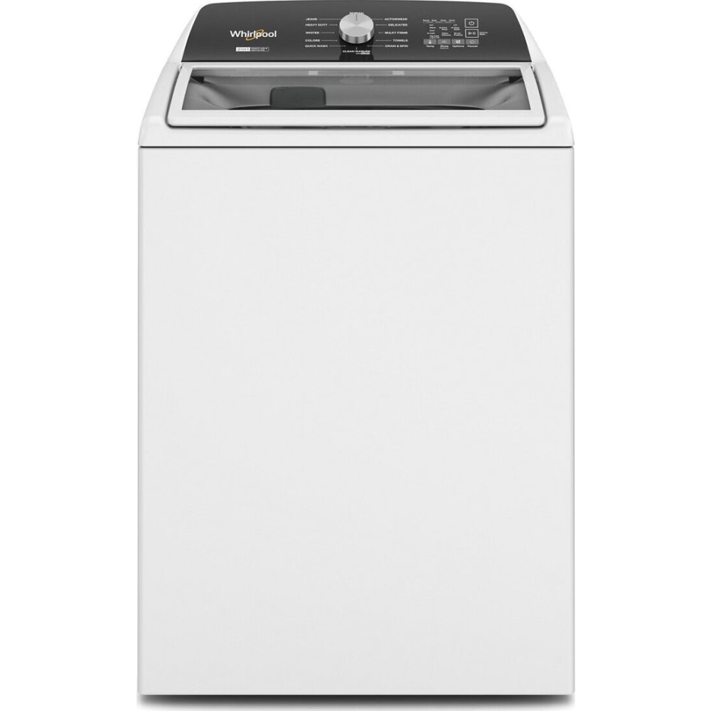 Whirlpool 4.7-4.8 cu. ft. Top Load Washer with 2-in-1 Removable Agitator, White - WTW5057LW