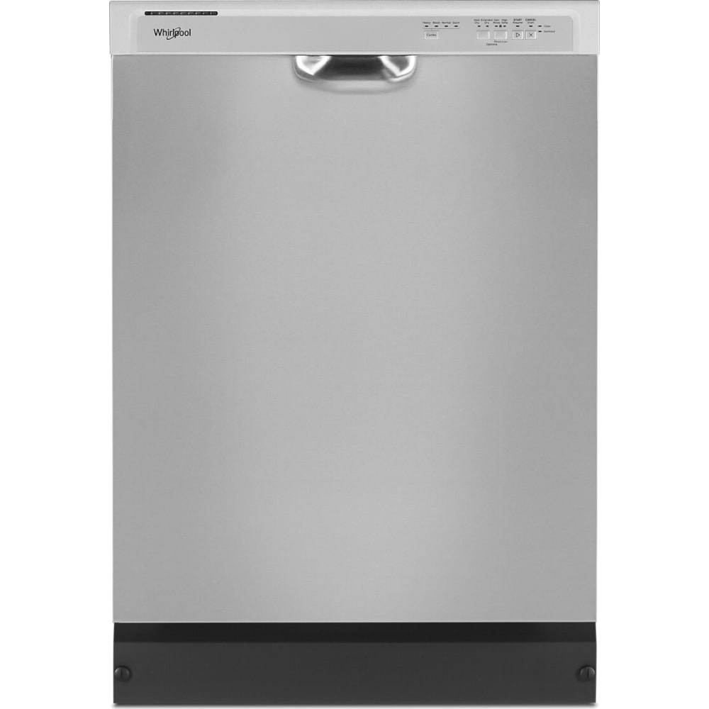 Whirlpool 24 Inch Front Control Dishwasher with Boost Cycle, Stainless Steel - WDF341PAPM