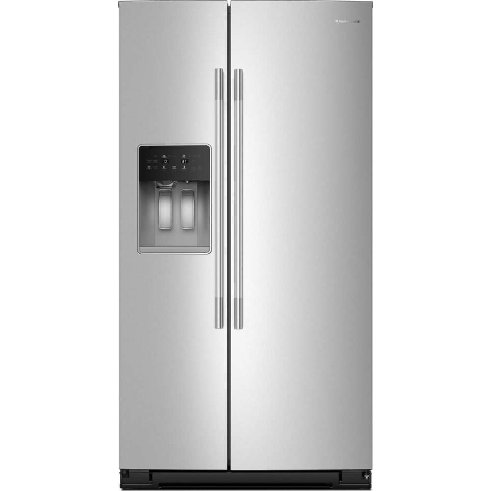 KitchenAid 36 Inch Side-by-Side Refrigerator with 28.7 cu. ft. Capacity, Stainless Steel - KRSF536RPS