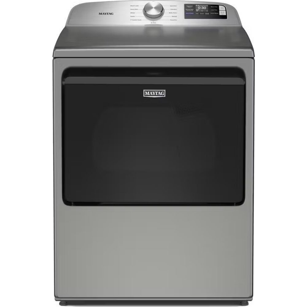 Maytag 7.4 Cu. Ft. Top Load Electric Dryer with Advanced Moisture Sensing, Radiant Silver - YMED6205RR