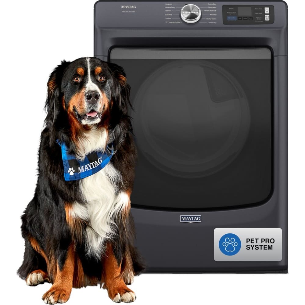 Maytag 7.4 Cu. Ft. Electric Steam Dryer, Midnight Steel - YMED7020RF