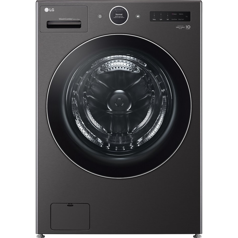 LG 5.7 cu. ft. Ventless All-in-One Heat Pump WashCombo, Black Steel - WM6998HBA