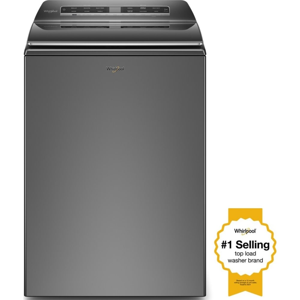 Whirlpool 5.2 cu. ft. Smart Top Load Washer, Chrome Shadow - WTW8127LC