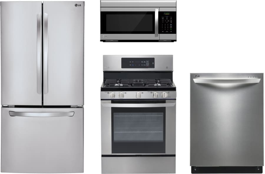 Lg Lgreradwmw627 4 Piece Kitchen Liances Package With French Lg Lgreradwmw627 Package