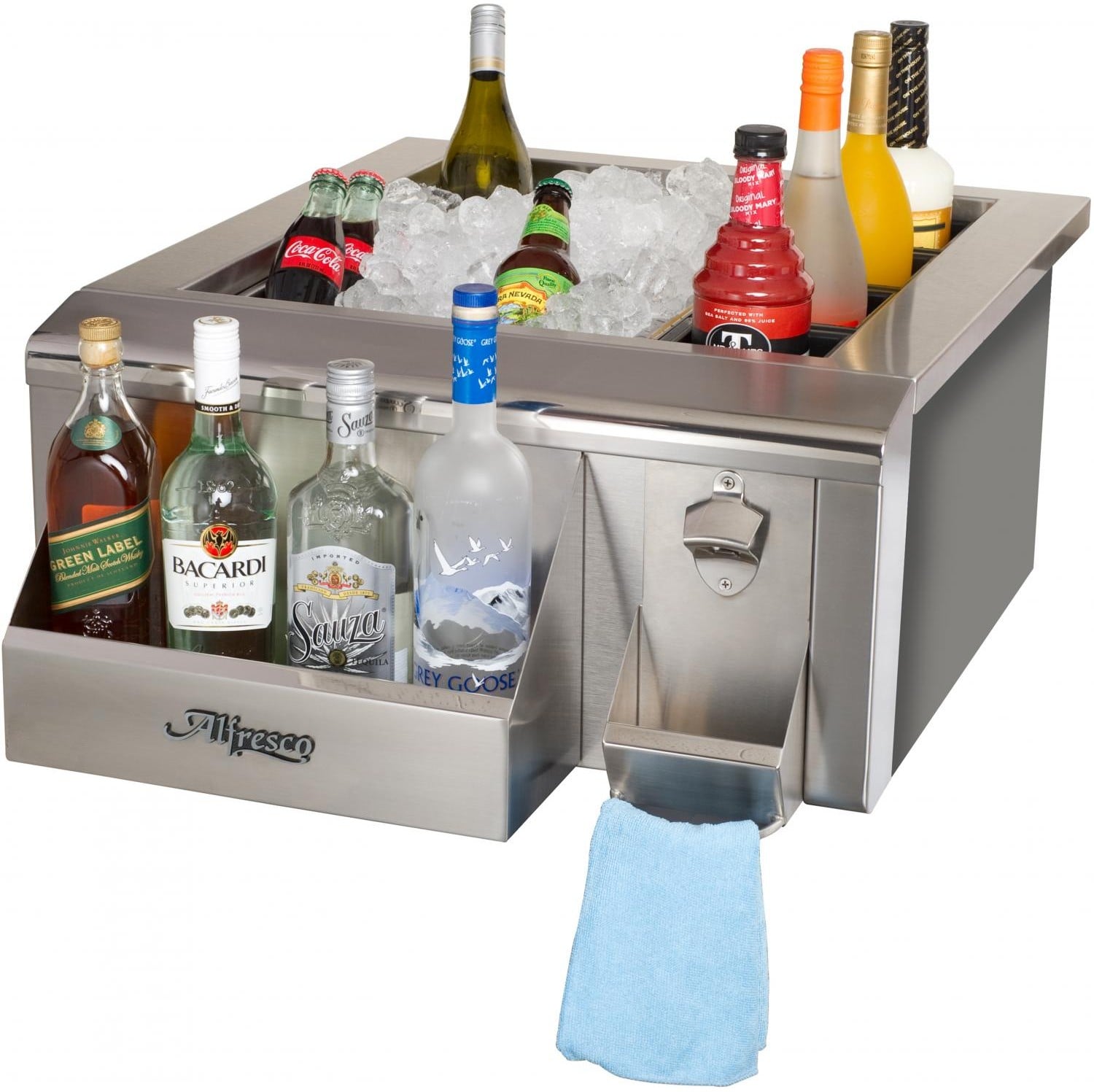 Alfresco AGBC24 24 Inch BuiltIn Bartender and Sink System with 3 Inch