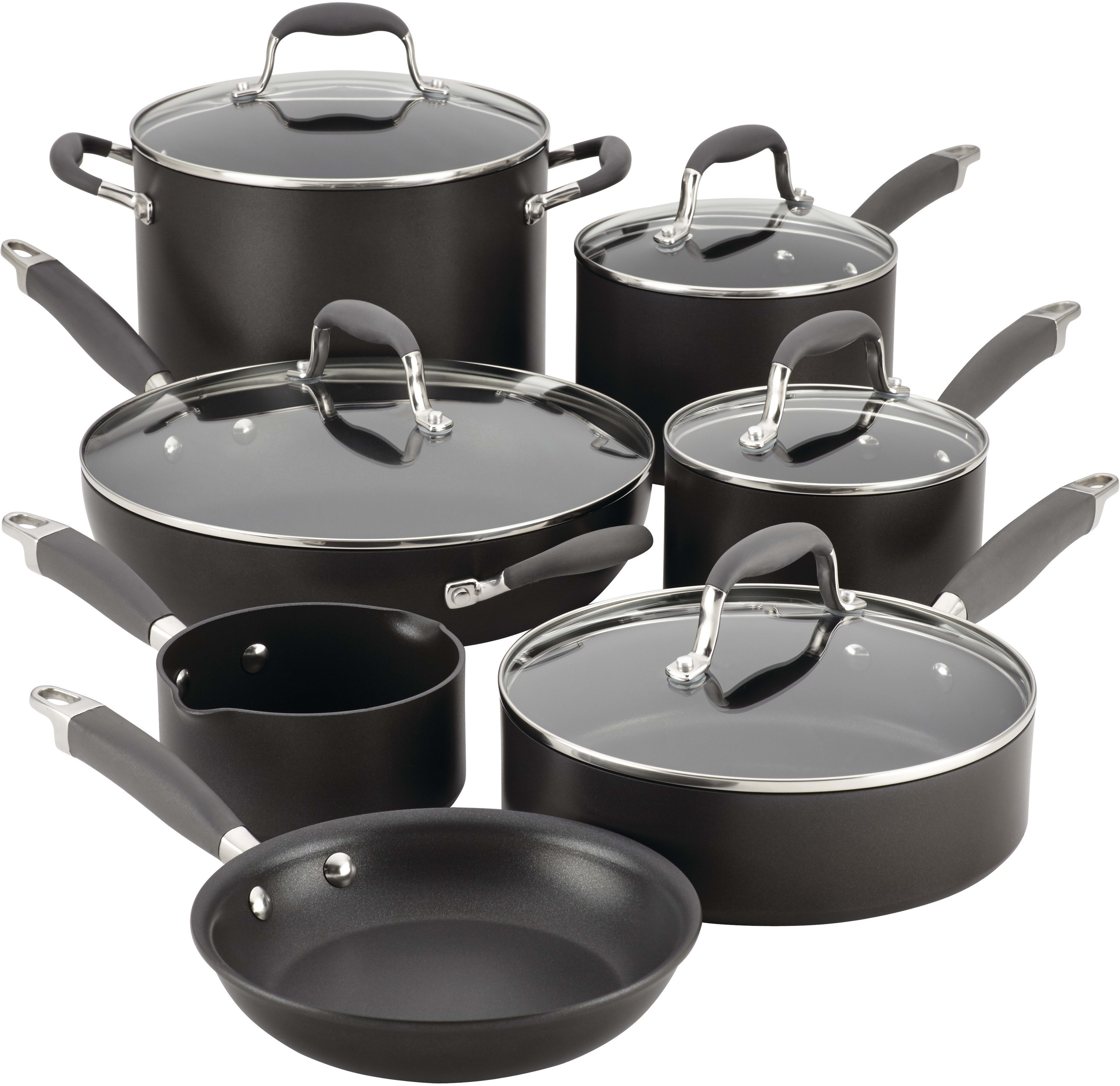 Anolon 83660 Advanced Gray Nonstick Cookware Set with Oven Safety
