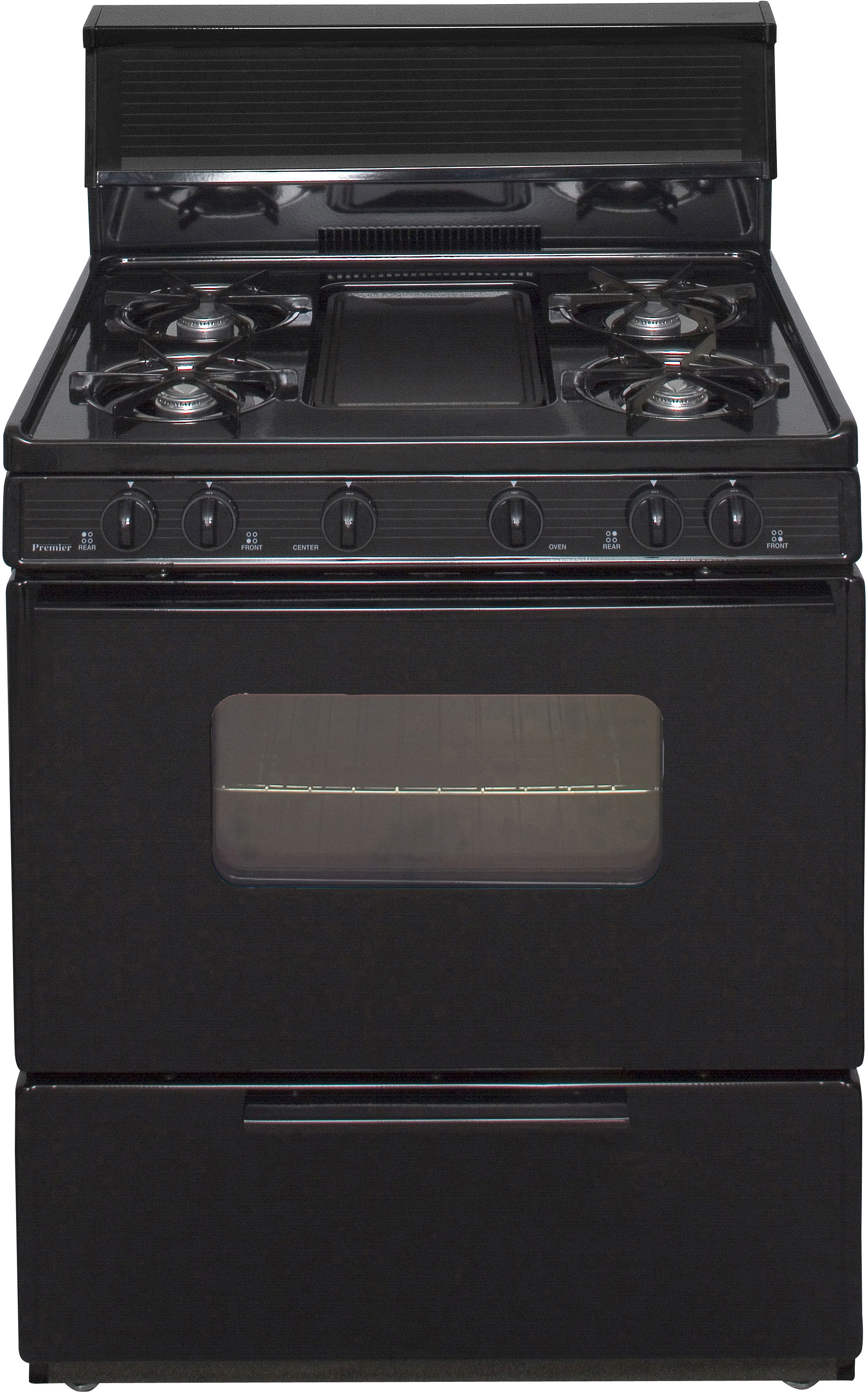 Premier BFK5S9BP 30 Inch Freestanding Gas Range with 5 Open Burners