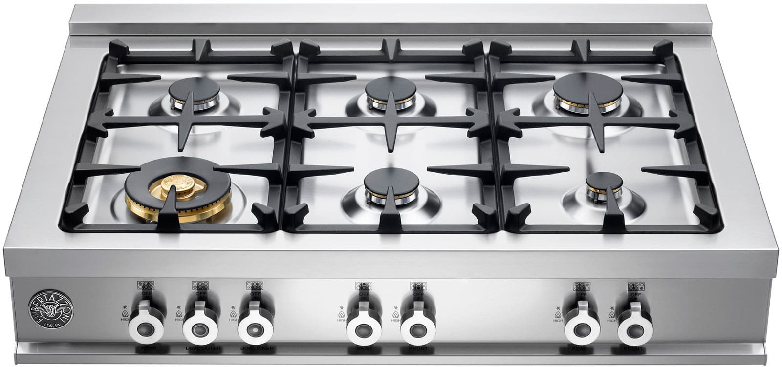 Bertazzoni Cb36600x 36 Inch Pro Style Gas Rangetop With 6 Sealed Bertazzoni Cb36600x 36 Inch Pro Style Gas Rangetop With 6 Sealed Burners 18 000 Btu Br Burner Continuous Grates Electronic Ignition And Island