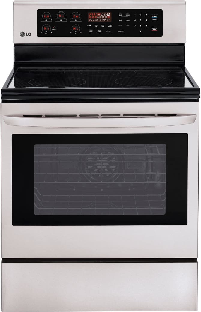 LG LRE3023ST 30 Inch Freestanding Smoothtop Electric Range with 5 Radiant Elements, Warming Zone