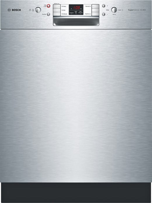 Bosch SHE7ER55UC Full Console Dishwasher with 15-Place Settings, 5 Wash