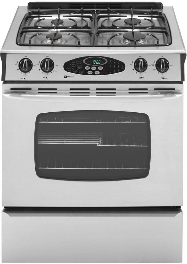 Maytag MGS5875BDS 30 Inch SlideIn Gas Range with 4 Sealed Burners Including 16,000 BTU Power